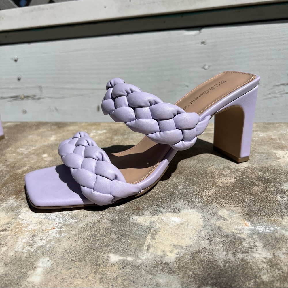 Bcbgeneration Lavender Braided Heels - image 2
